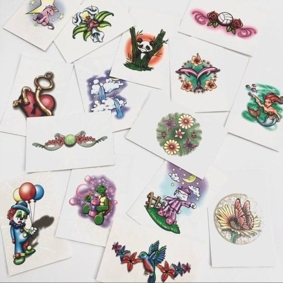 American Traditional Y2K Temporary Tattoo Bundle Early 2000s Festival Party - Picture 7 of 7